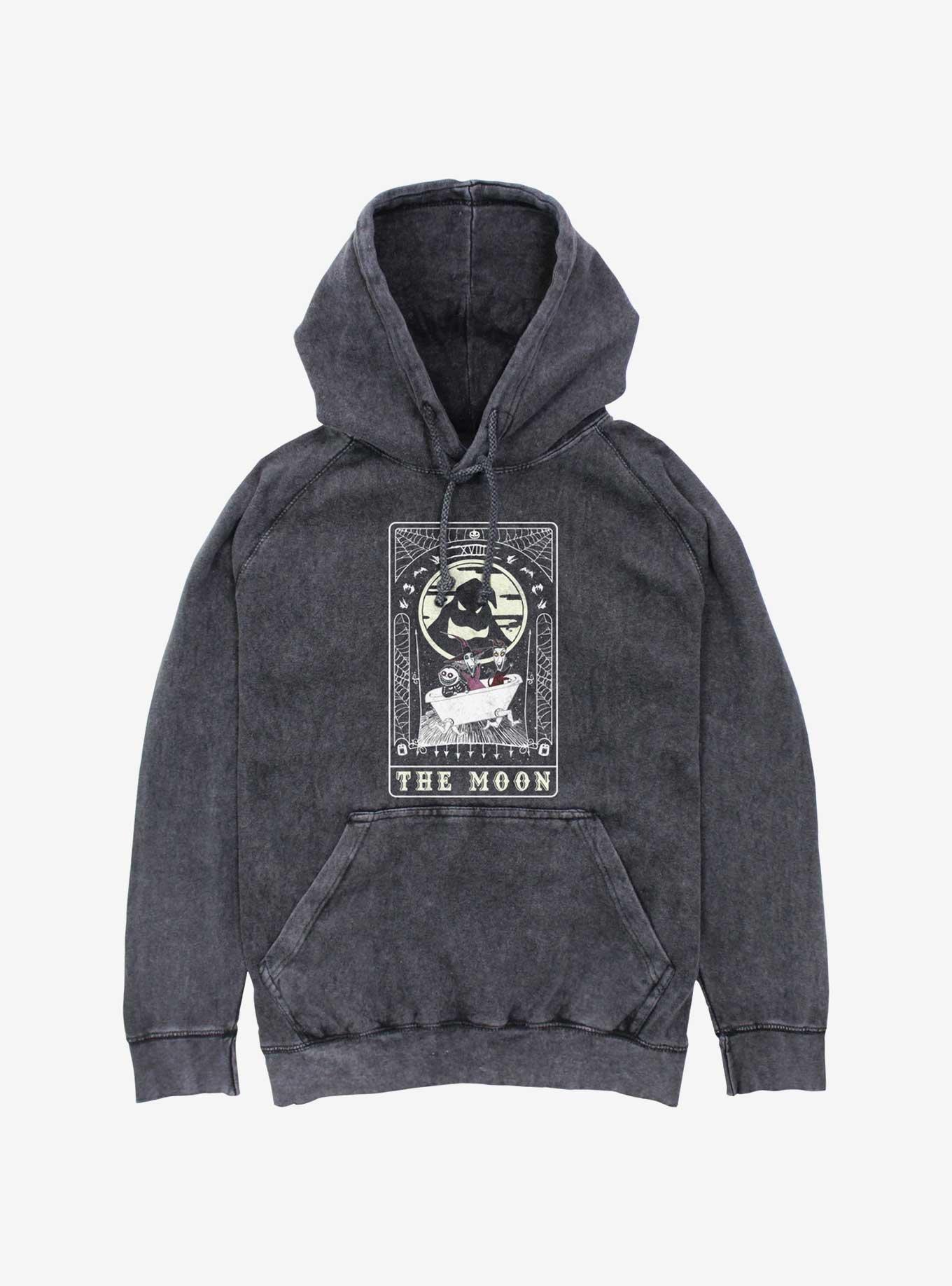 Disney Nightmare Before Christmas The Moon Tarot Mineral Wash Hoodie, , hi-res