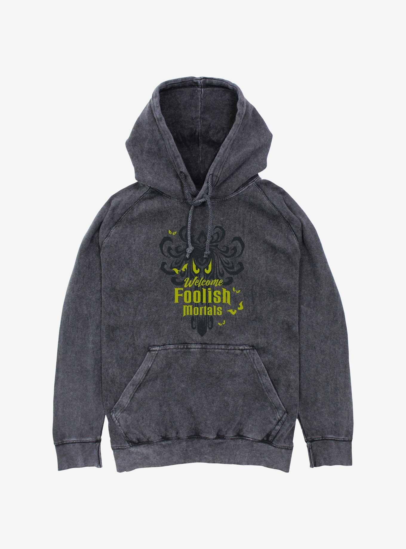 Disney Haunted Mansion Welcom Foolish Mortals Mineral Wash Hoodie, , hi-res