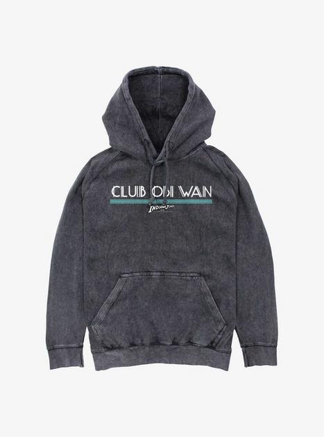 Indiana Jones Club Obi Wan Mineral Wash Hoodie - BLACK | BoxLunch