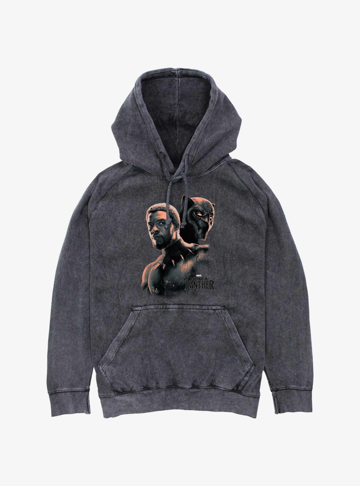 Marvel Black Panther T'Challa Unmasked Mineral Wash Hoodie, , hi-res