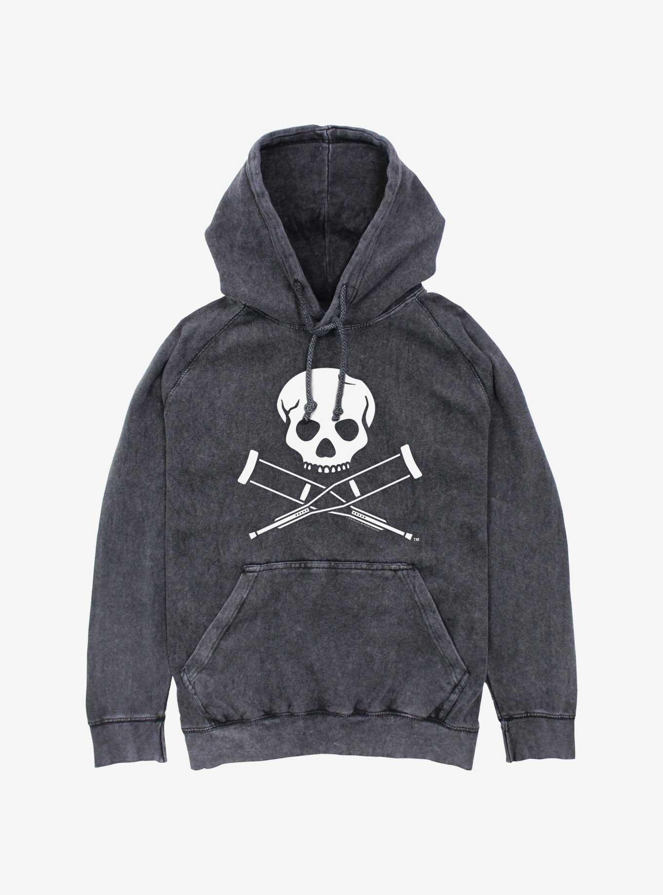 Jackass Skull Logo Mineral Wash Hoodie, , hi-res