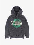 The Legend Of Zelda: Tears Of The Kingdom Logo Mineral Wash Hoodie, BLACK, hi-res