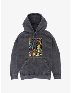 The Legend Of Zelda: Tears Of The Kingdom Characters Mineral Wash Hoodie, , hi-res