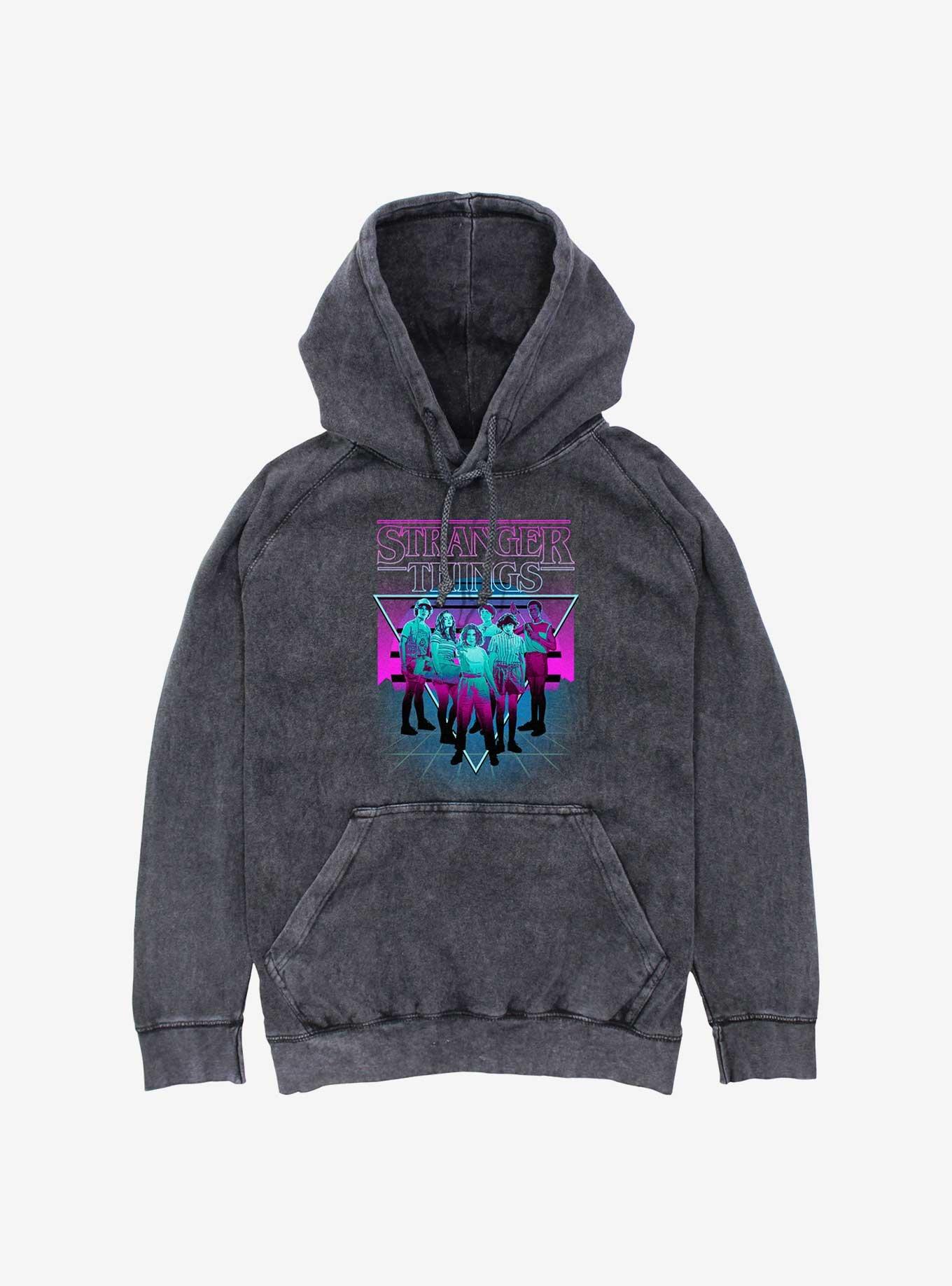 Stranger Things Group Mineral Wash Hoodie, , hi-res