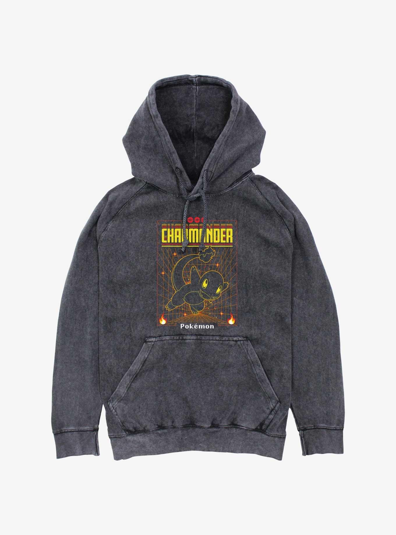 Pokemon Charmander Grid Mineral Wash Hoodie, , hi-res