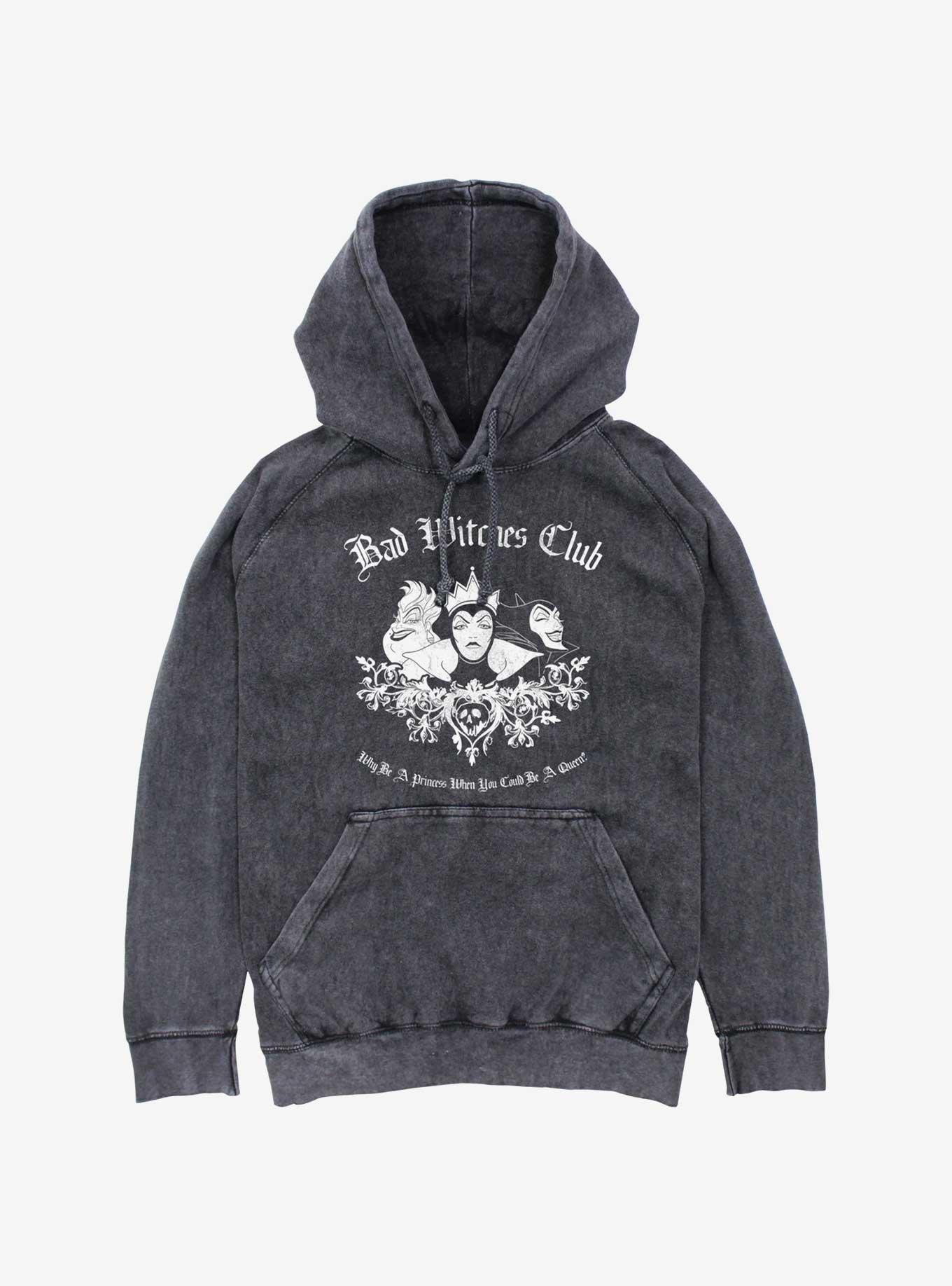 Disney Villians Bad Witches Club Mineral Wash Hoodie, BLACK, hi-res