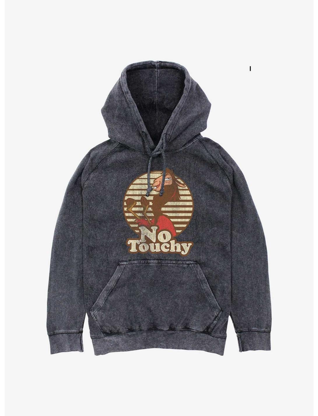 Disney Emperor'S New Groove No Touchy Mineral Wash Hoodie, BLACK, hi-res