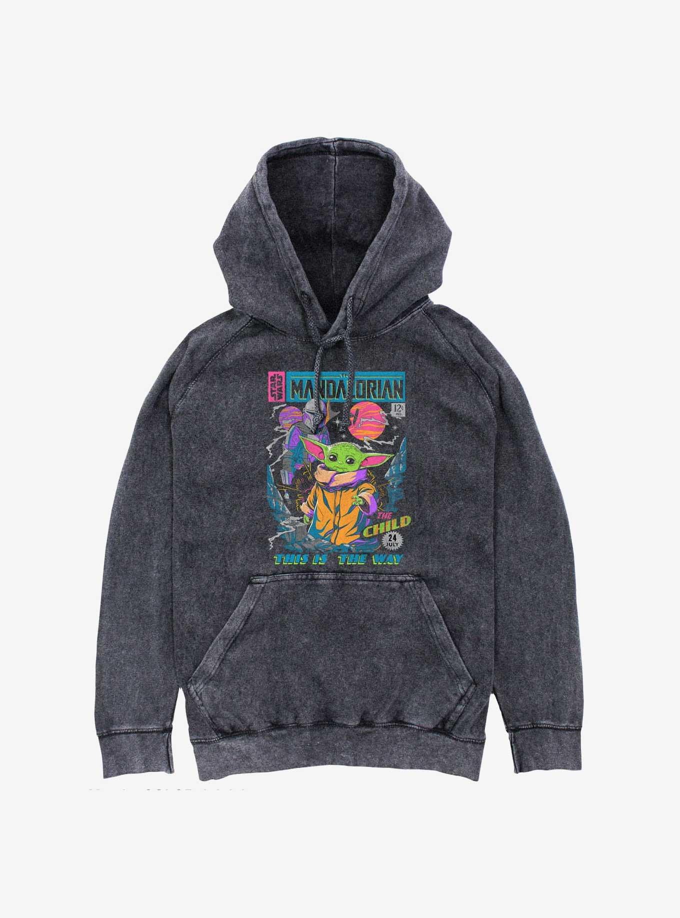Star Wars The Mandalorian The Child Comic Cover Mineral Wash Hoodie, , hi-res