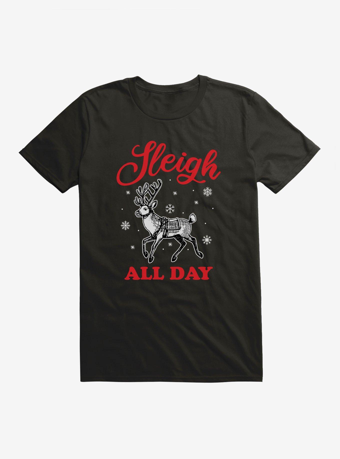 Hot Topic Sleigh All Day Reindeer T-Shirt