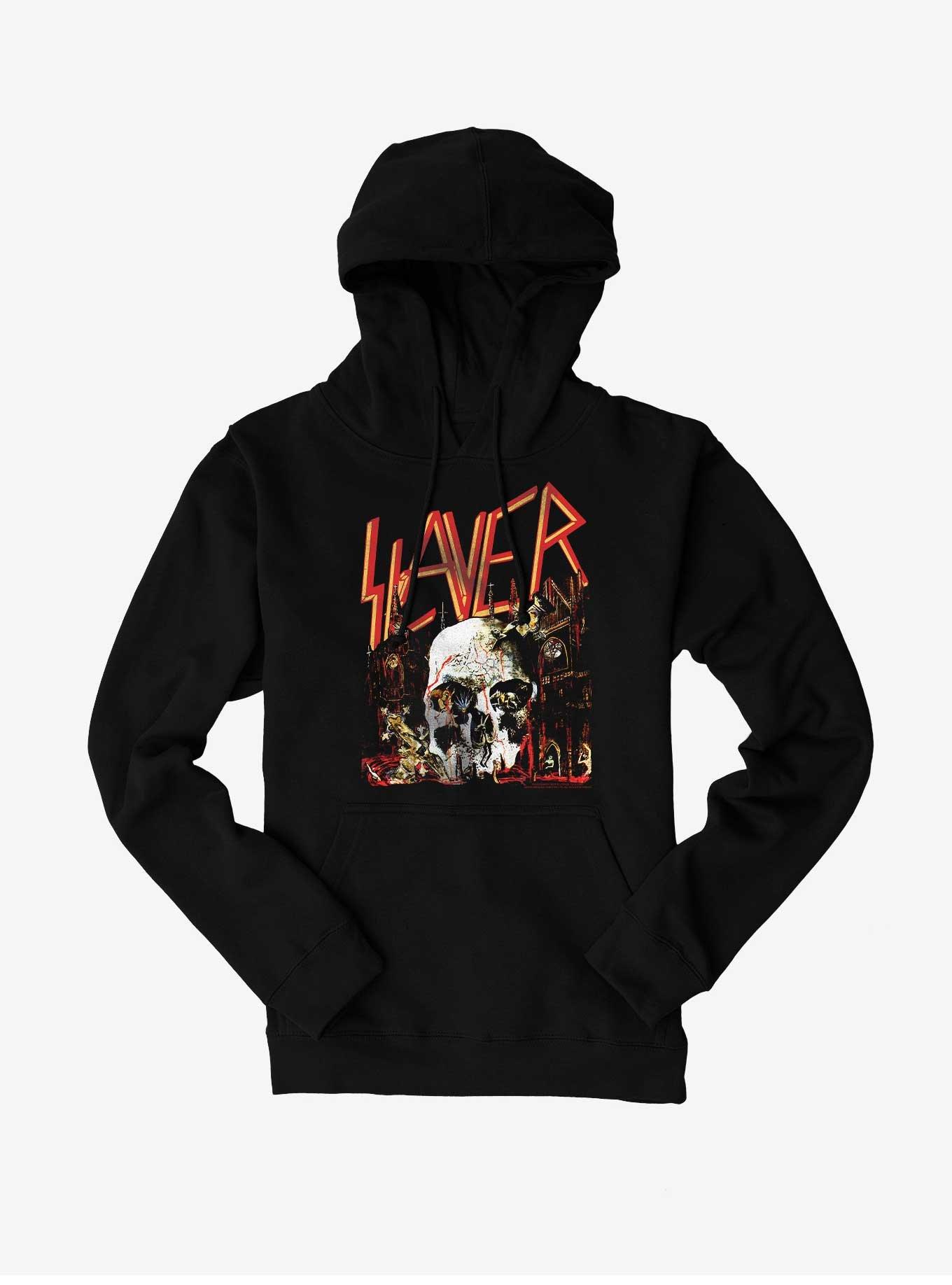 Slayer South Of Heaven Logo Hoodie, BLACK, hi-res