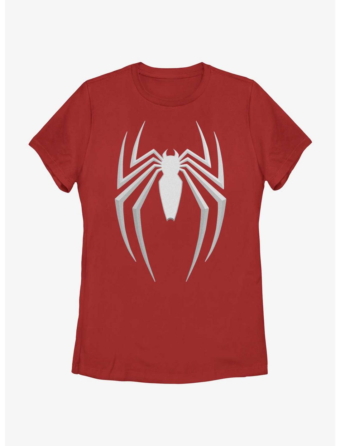Marvel Spider-Man 2 Game Gray Spider Icon Womens T-Shirt, RED, hi-res