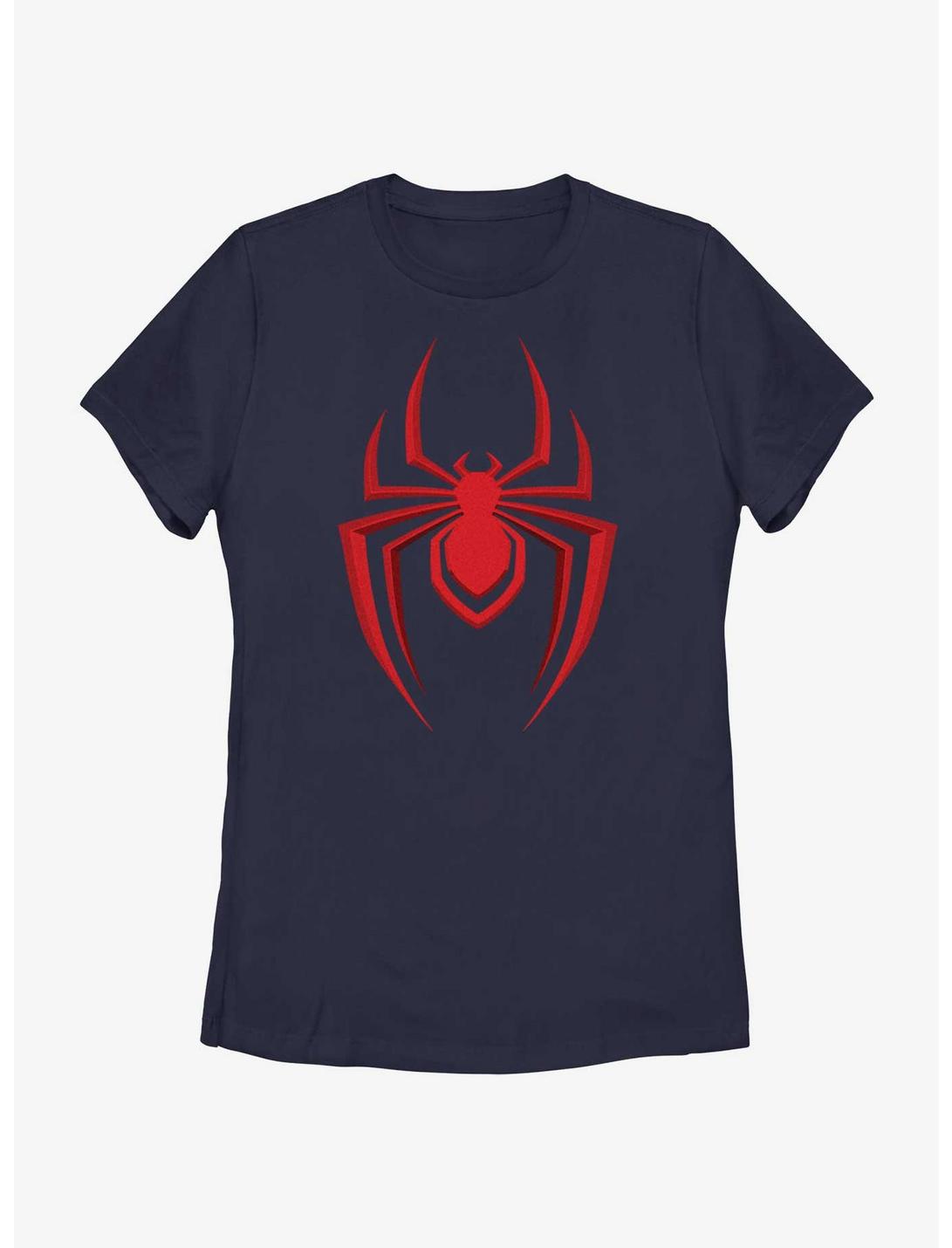 Marvel Spider-Man 2 Game Red Spider Icon Womens T-Shirt, NAVY, hi-res