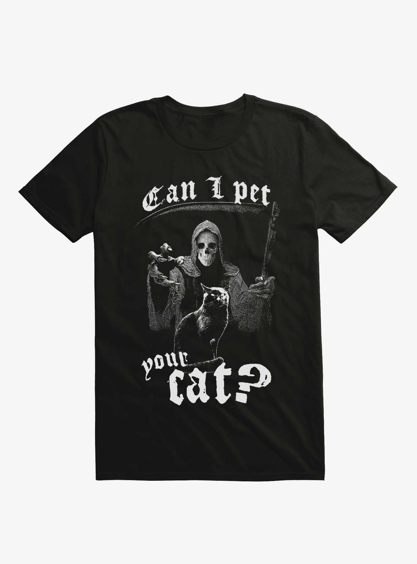 Grim Reaper Can I Pet Your Cat T-Shirt, , hi-res