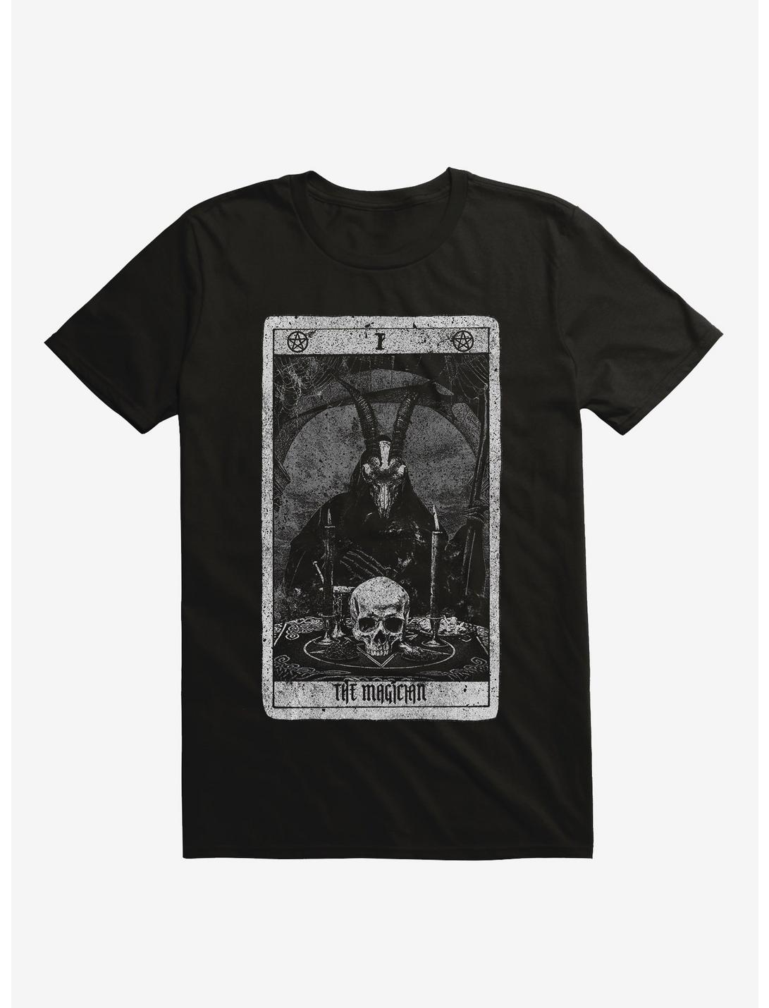 The Magician Skull Tarot Card T-Shirt, BLACK, hi-res