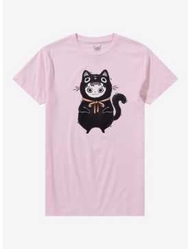 Cat Creature Pink Boyfriend Fit Girls T-Shirt By Guild Of Calamity, , hi-res