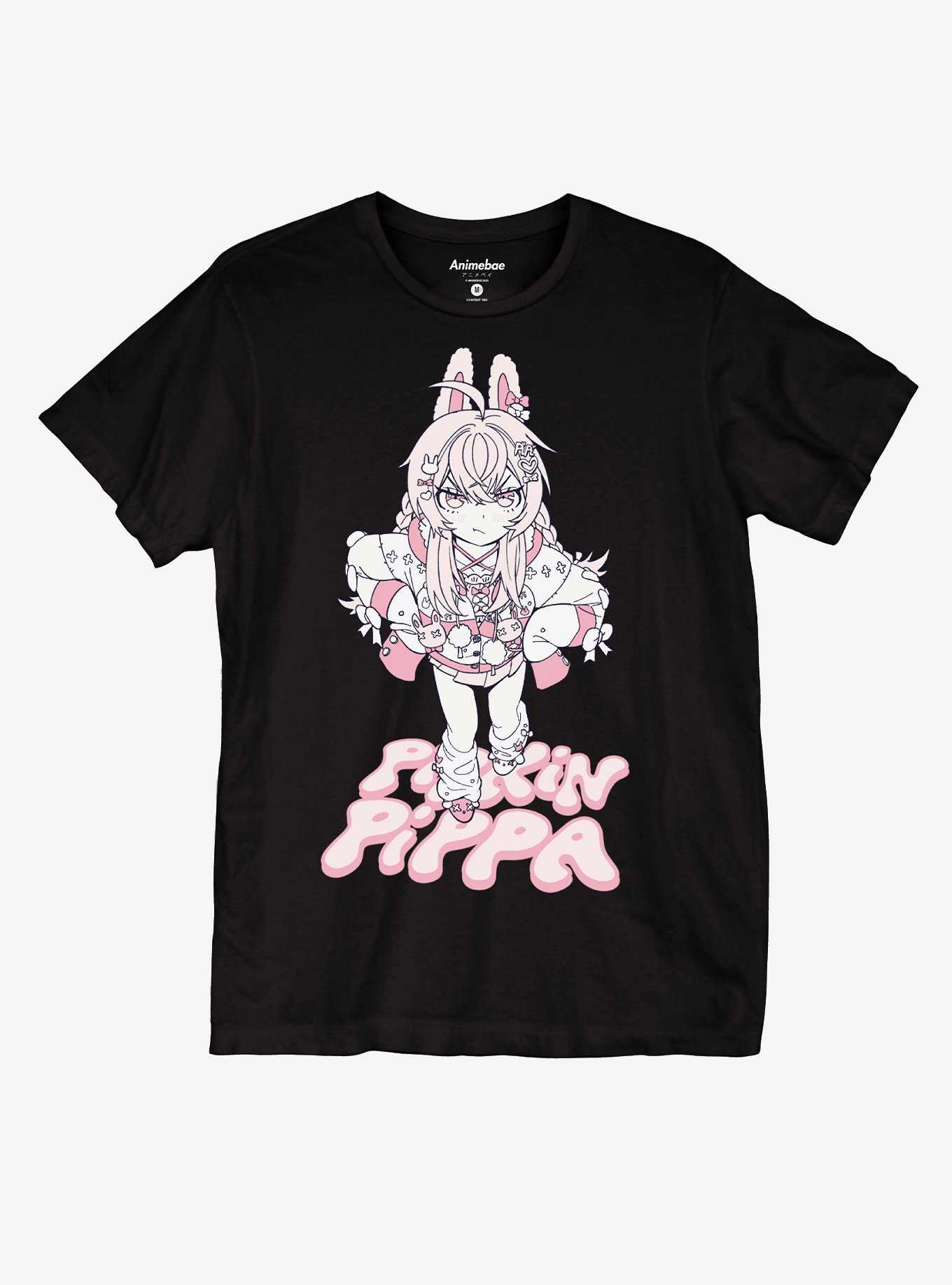 Pipkin Pippa Bunny Boyfriend Fit Girls T-Shirt By Animebae, , hi-res