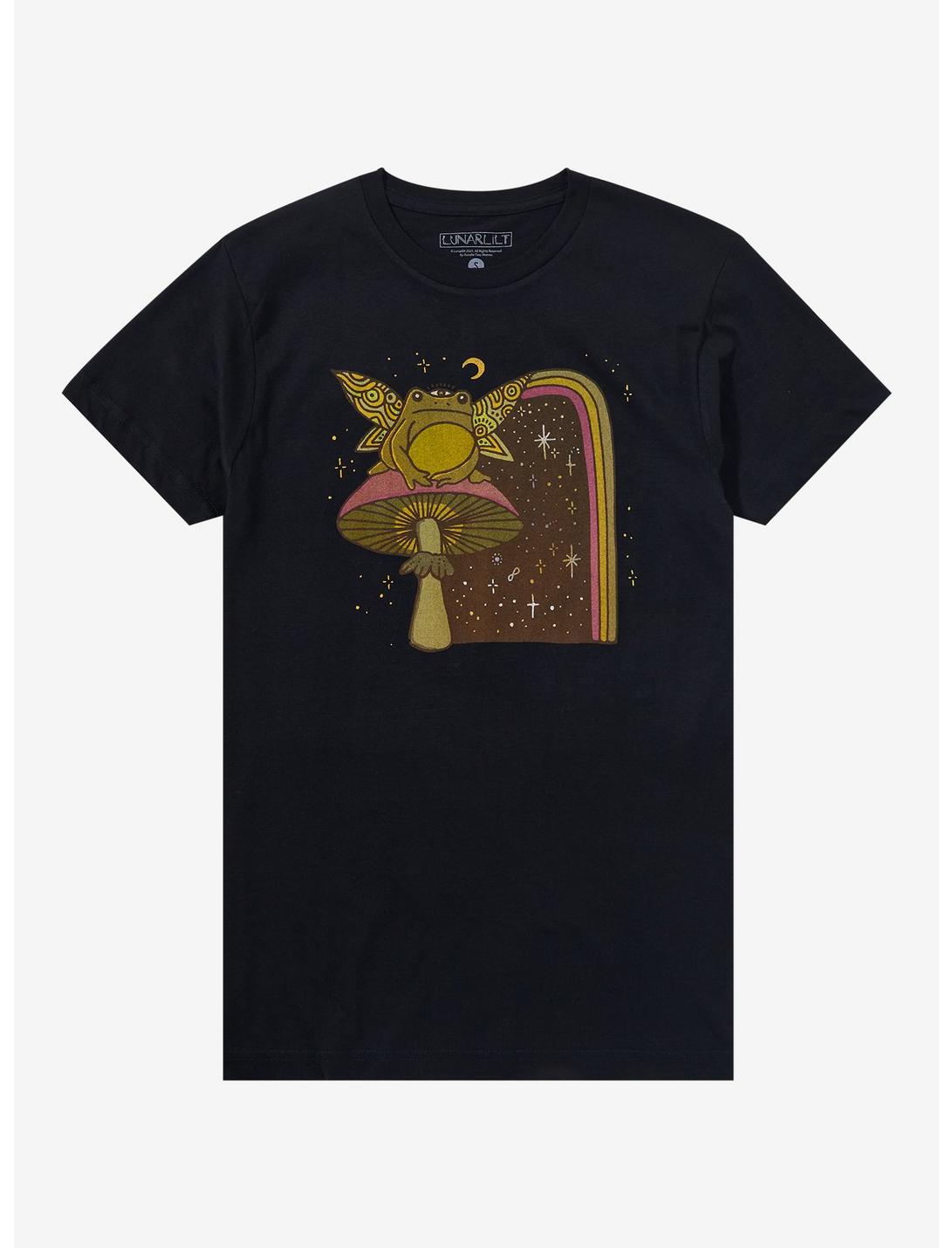 Rainbow Fairy Frog Boyfriend Fit Girls T-Shirt By Lunar Lilt, MULTI, hi-res