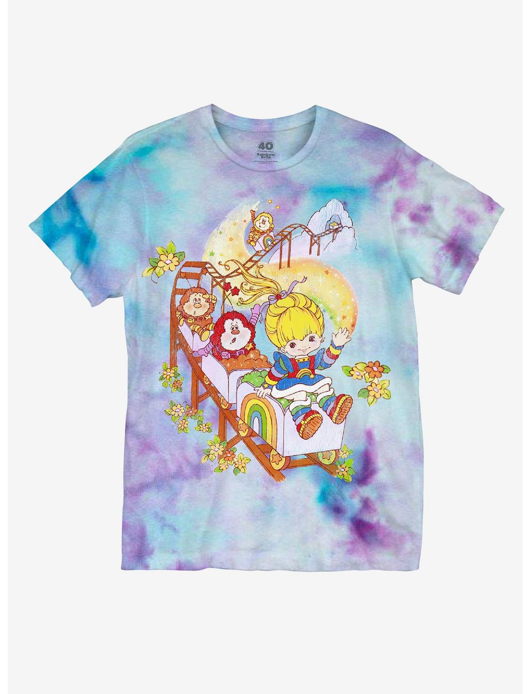 Rainbow Brite Train Tie-Dye Boyfriend Fit Girls T-Shirt, MULTI, hi-res