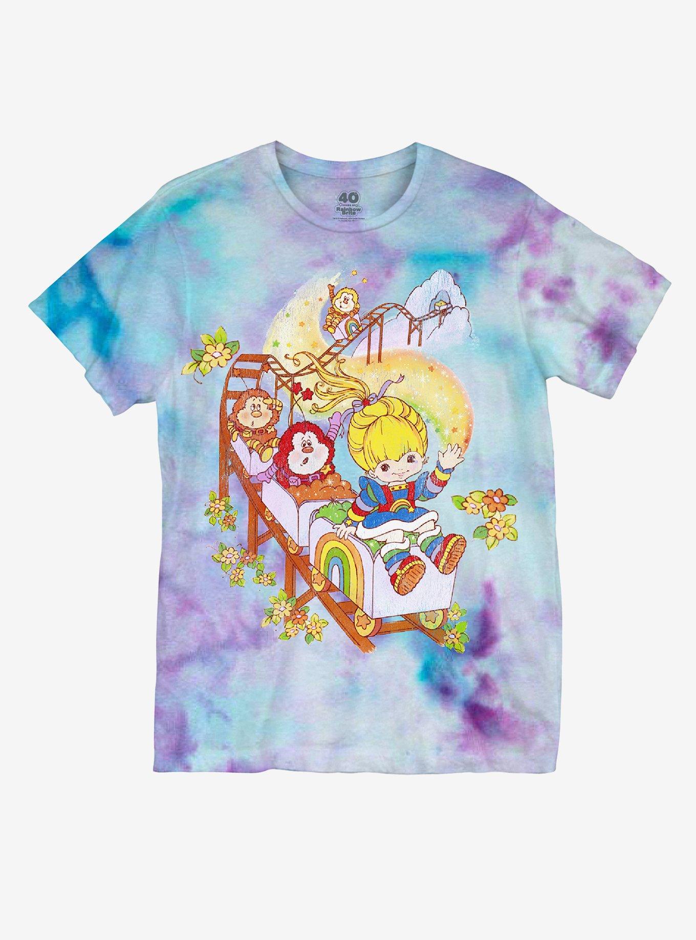 Rainbow Brite Train Tie-Dye Boyfriend Fit Girls T-Shirt, MULTI, hi-res