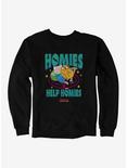 Adventure Time Homies Help Homies Sweatshirt, BLACK, hi-res