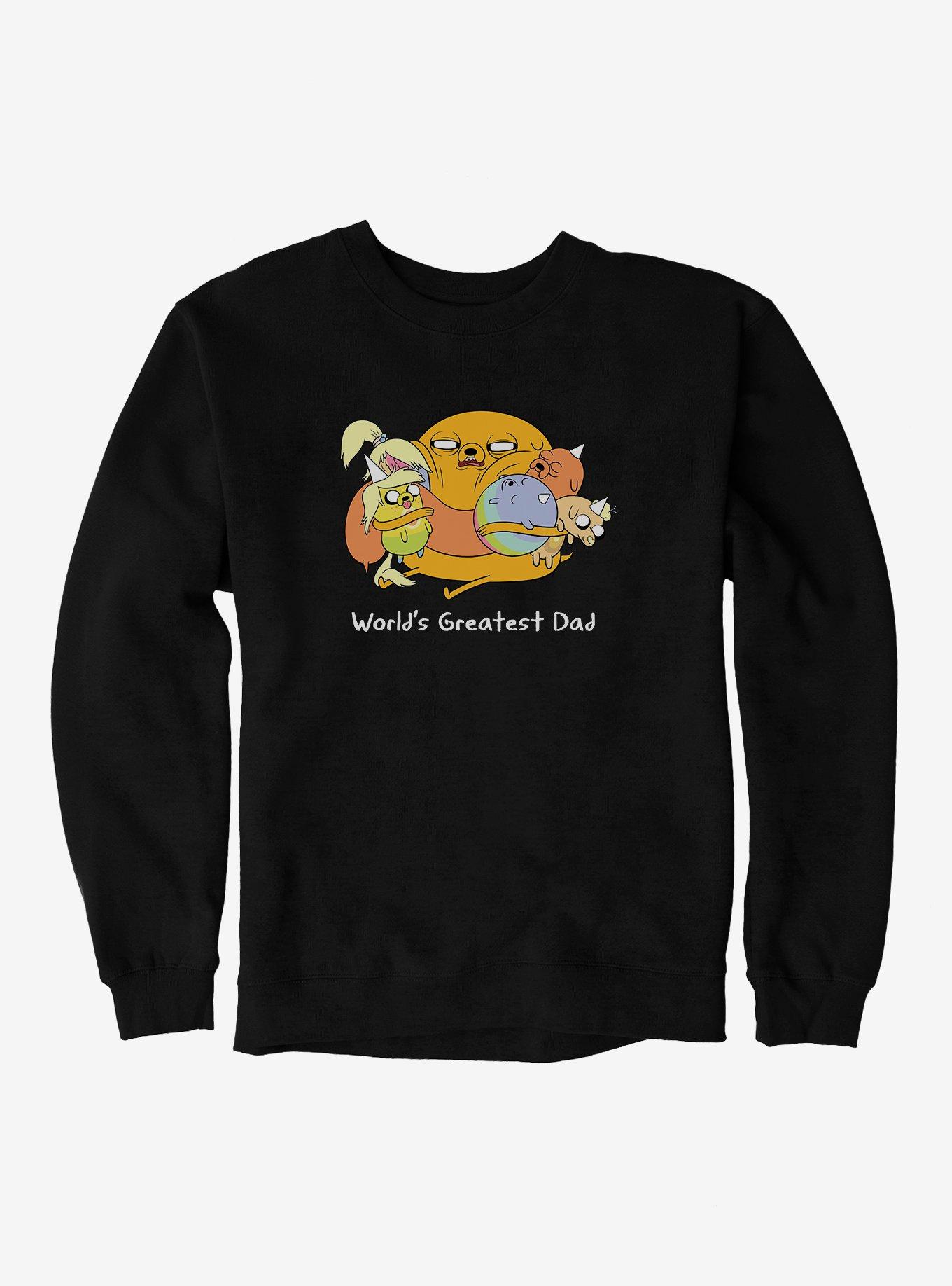 Adventure Time World's Greatest Dad Sweatshirt, BLACK, hi-res