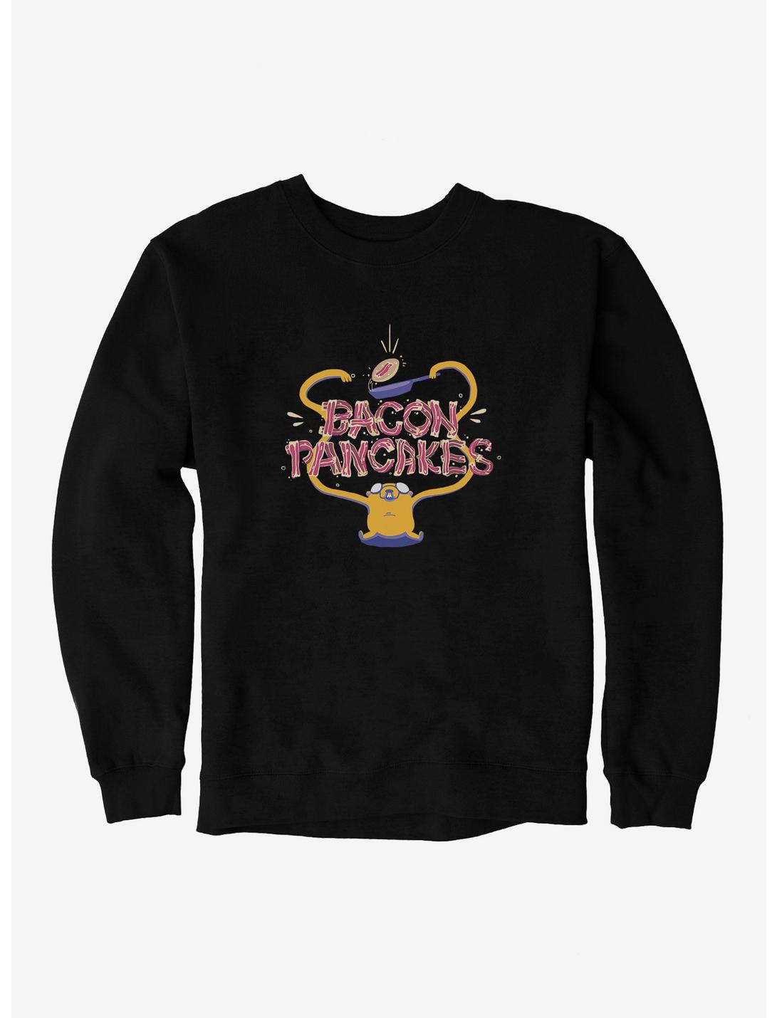 Adventure Time Jake Bacon Pancakes Sweatshirt, BLACK, hi-res