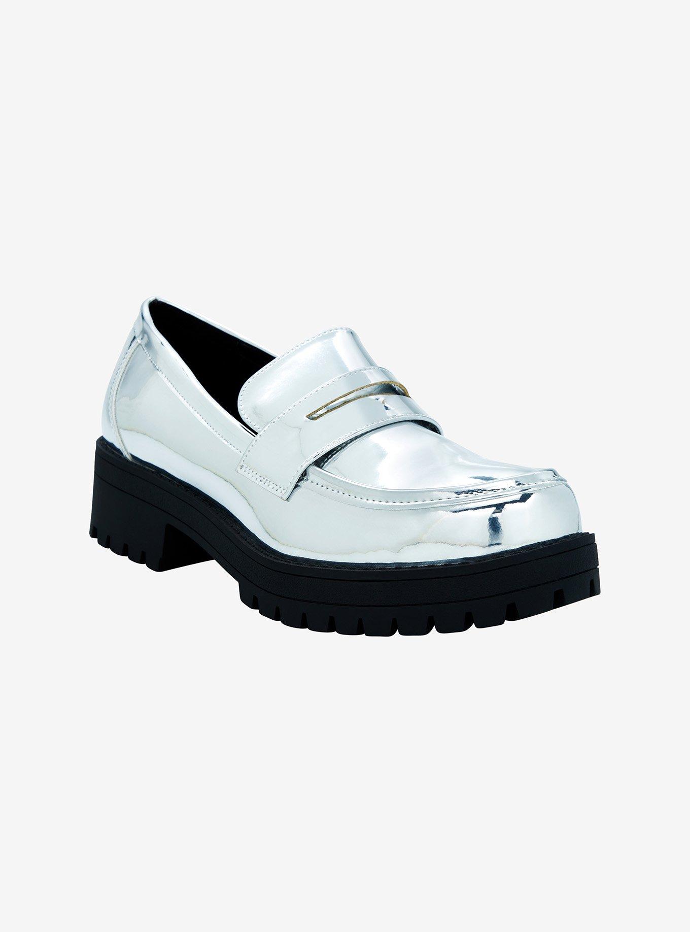 Dirty Laundry Chrome Patent Chunky Loafers, MULTI, hi-res
