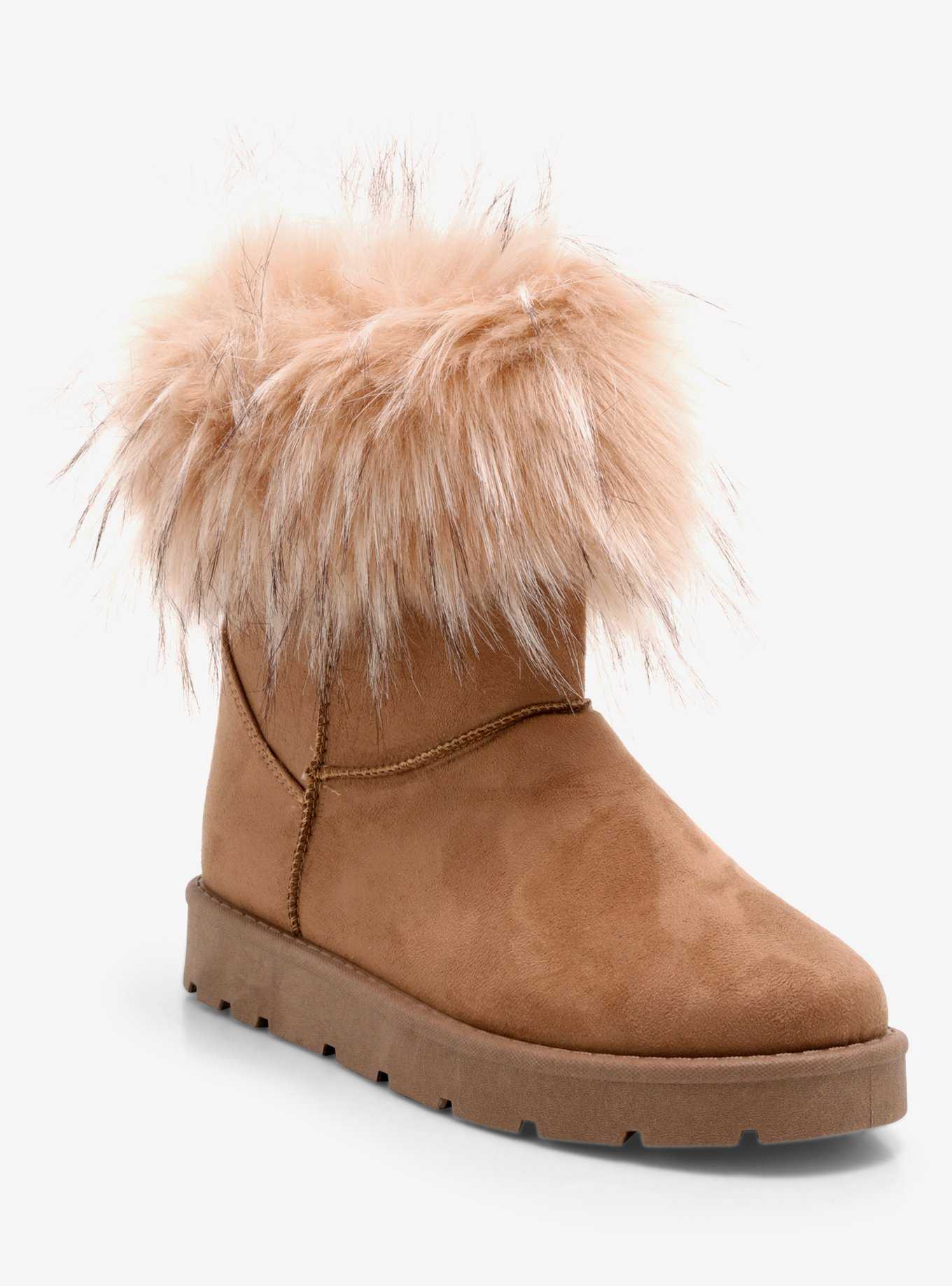 Dirty Laundry Brown Faux Fur Lined Boots, , hi-res