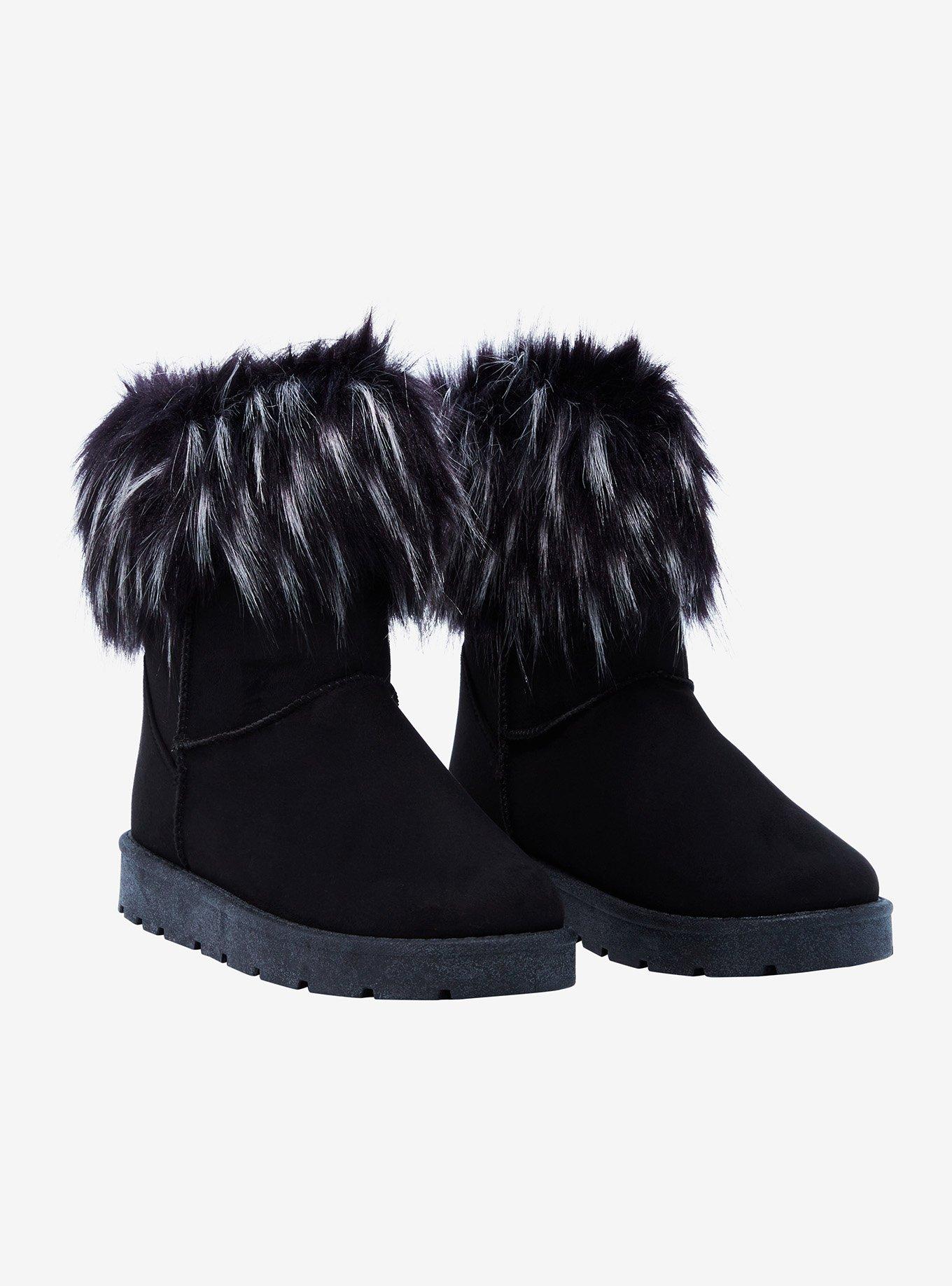 Dirty Laundry Black Faux Fur Lined Boots, MULTI, hi-res