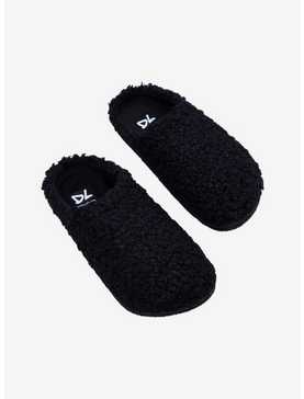 Dirty Laundry Black Sherpa Slippers, , hi-res