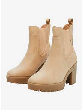 Chinese Laundry Taupe Heel Boots, , hi-res