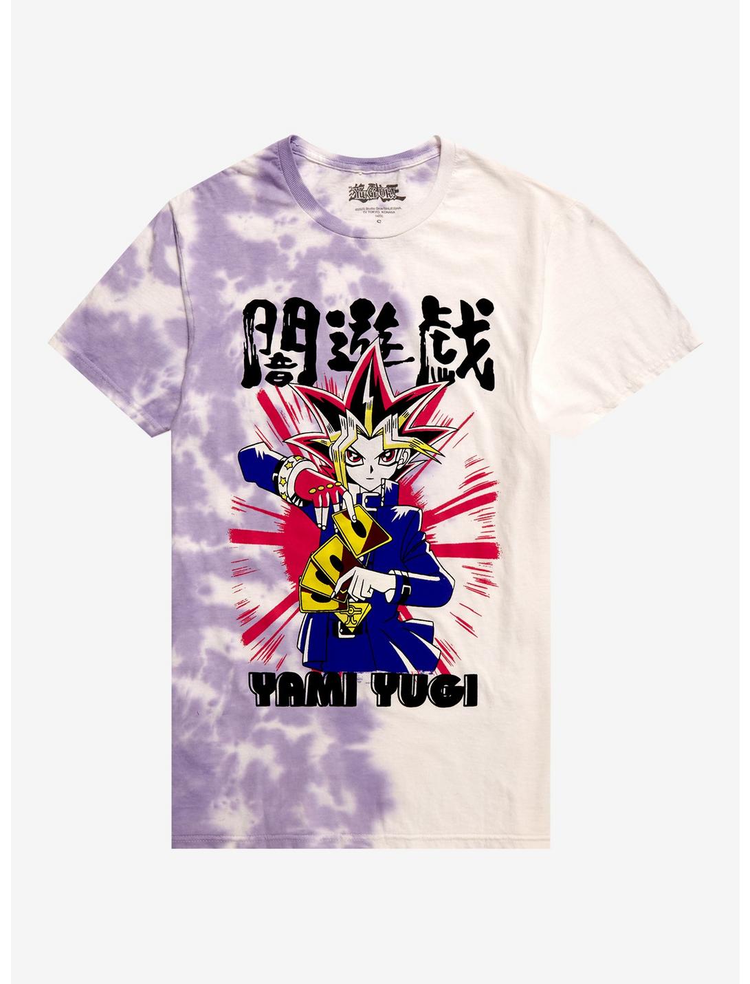 Yu-Gi-Oh! Yugi Purple Tie-Dye Boyfriend Fit Girls T-Shirt, MULTI, hi-res