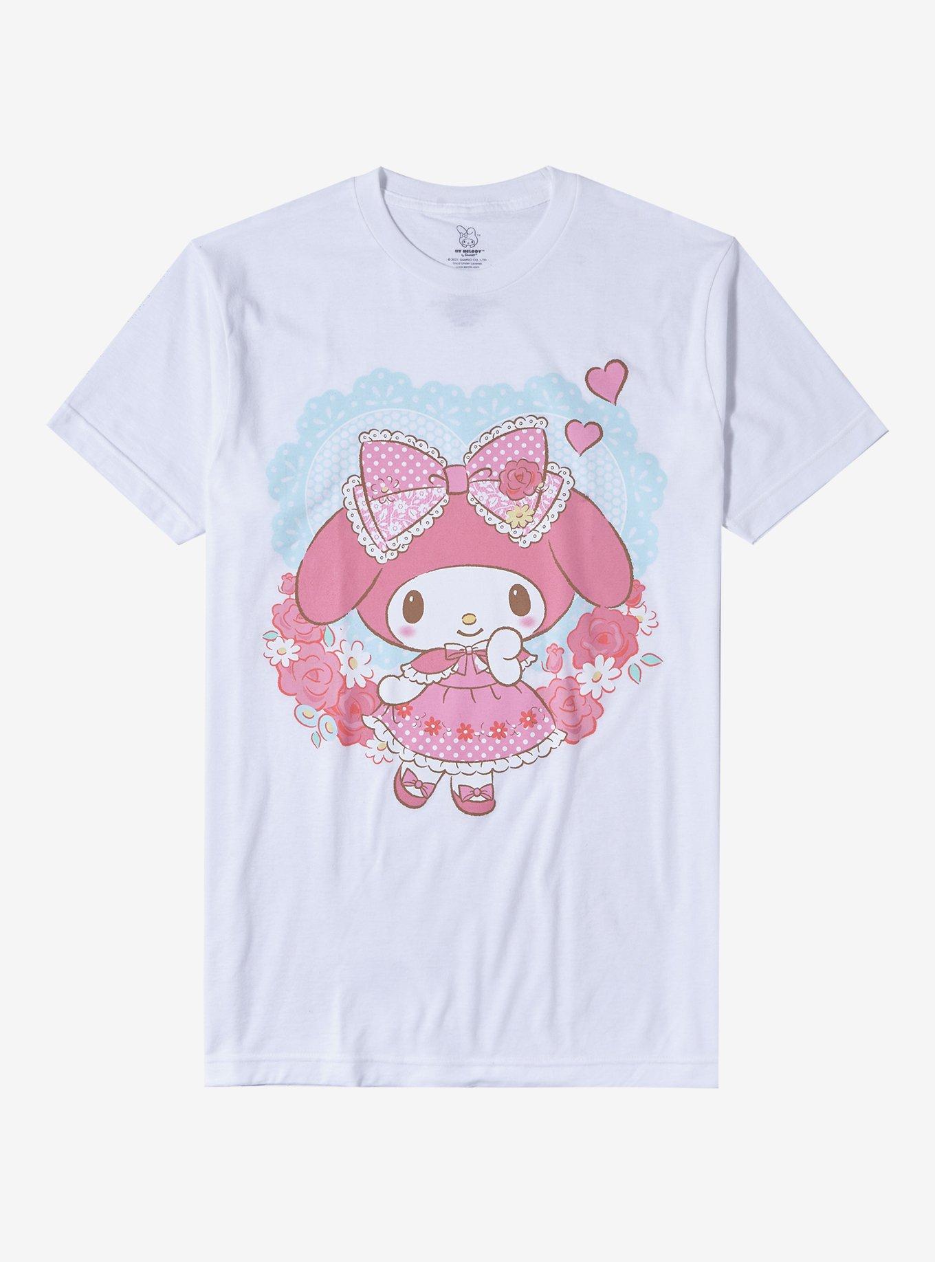 My Melody Lace Dress Boyfriend Fit Girls T-Shirt, , hi-res