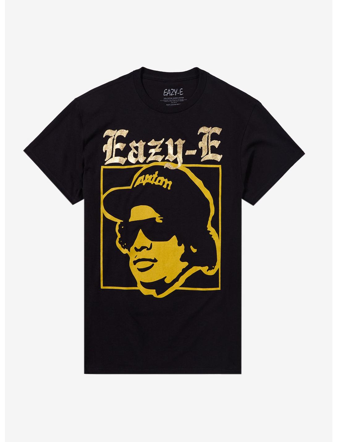 Eazy-E Gold Foil Logo T-Shirt, BLACK, hi-res