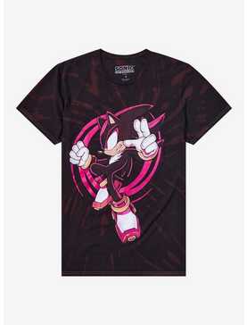 Sonic The Hedgehog Shadow Spiral Tie-Dye Boyfriend Fit Girls T-Shirt, , hi-res