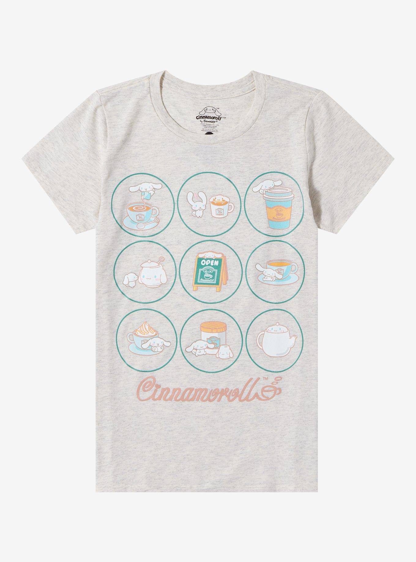 Cinnamoroll Cafe Icons Boyfriend Fit Girls T-Shirt