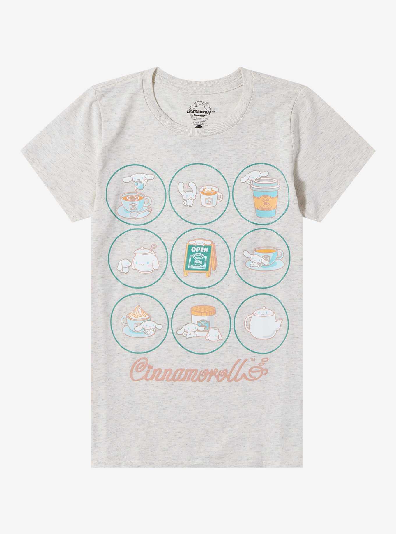 Cinnamoroll Cafe Icons Boyfriend Fit Girls T-Shirt, , hi-res