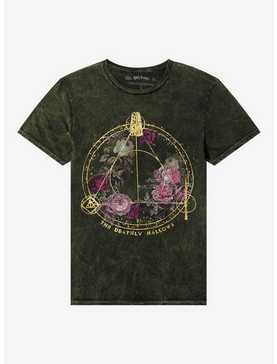 Harry Potter Floral Deathly Hallow Boyfriend Fit Girls T-Shirt, , hi-res