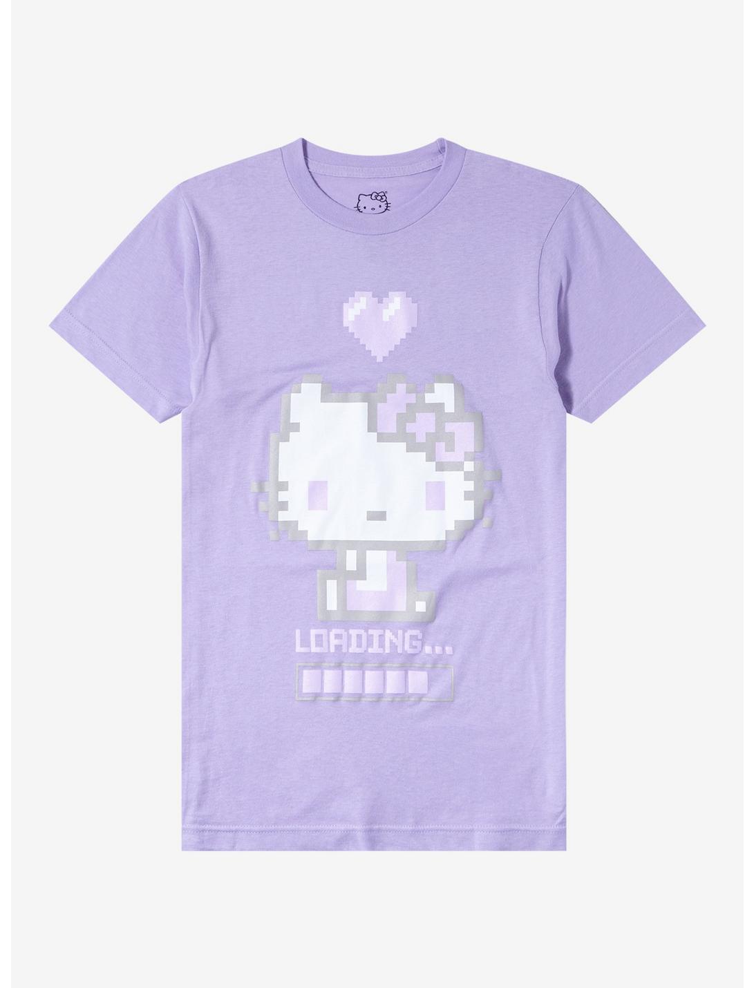 Hello Kitty Pixel Lavender Boyfriend Fit Girls T-Shirt, MULTI, hi-res