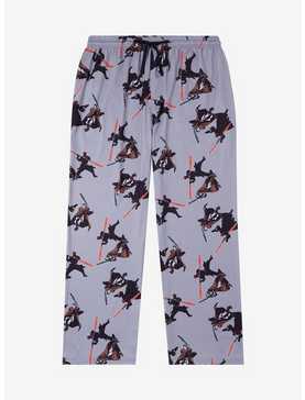 Star Wars: Episode I - The Phantom Menace Duel of the Fates Allover Print Plus Size Sleep Pants - BoxLunch Exclusive, , hi-res