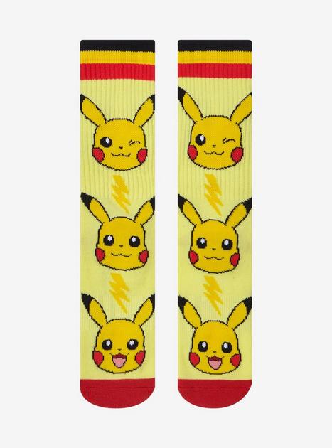 Pokemon Pikachu Faces Crew Socks - BoxLunch Exclusive | BoxLunch