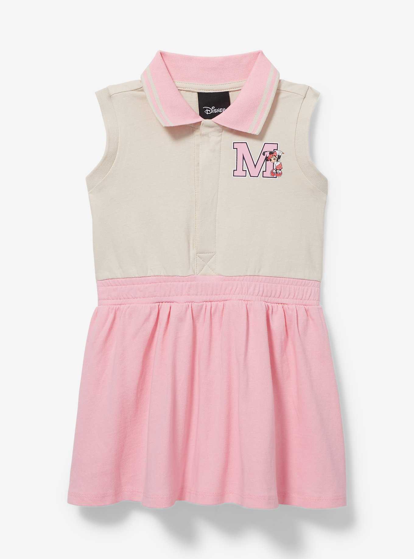 Disney Minnie Mouse Golfing Letterman Toddler Romper — BoxLunch Exclusive, , hi-res