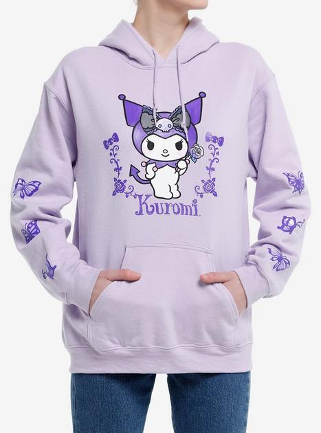 Kuromi Butterfly Roses Girls Hoodie | Hot Topic