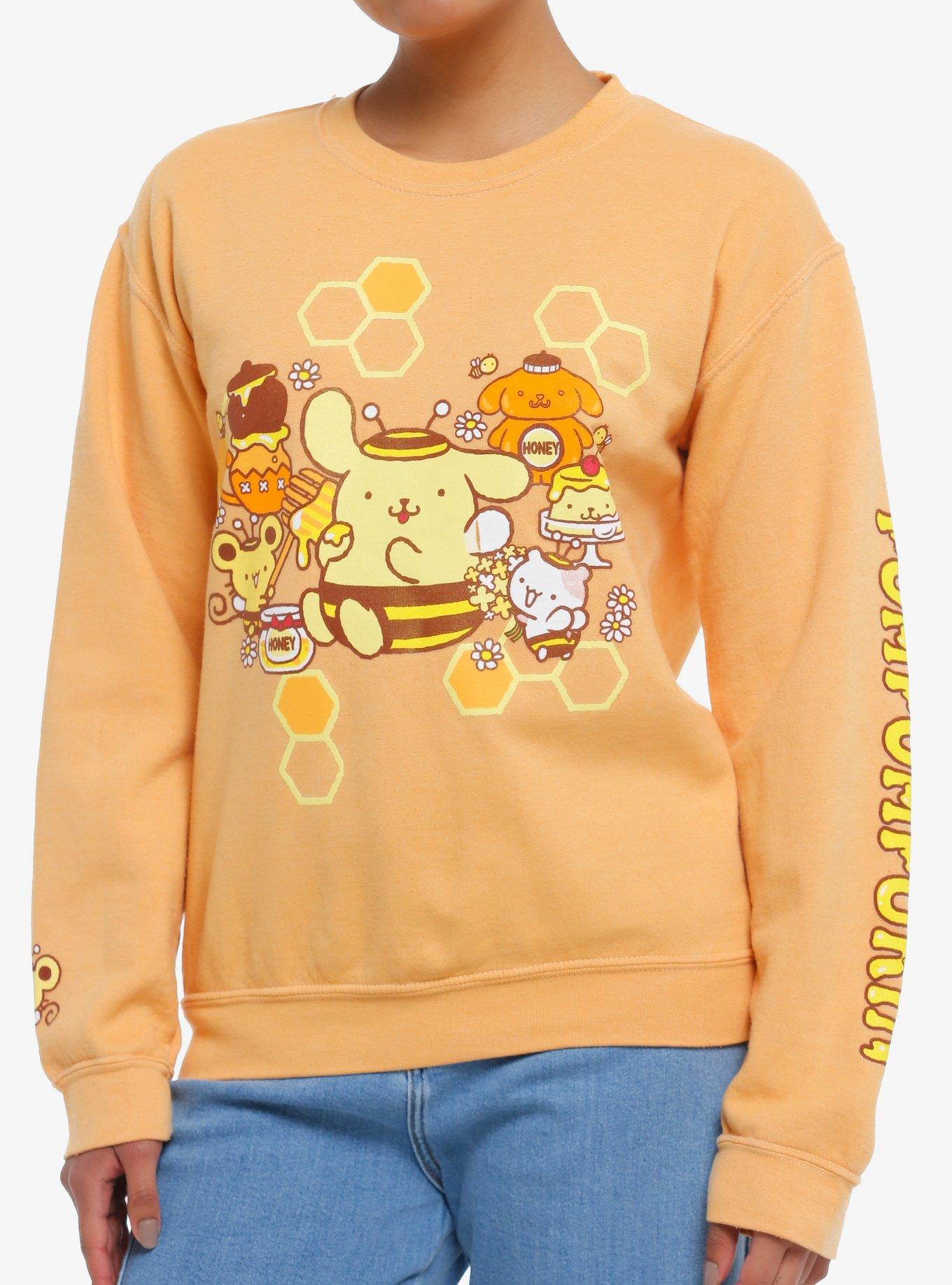 Pompompurin Honey Bee Girls Sweatshirt, MULTI, hi-res