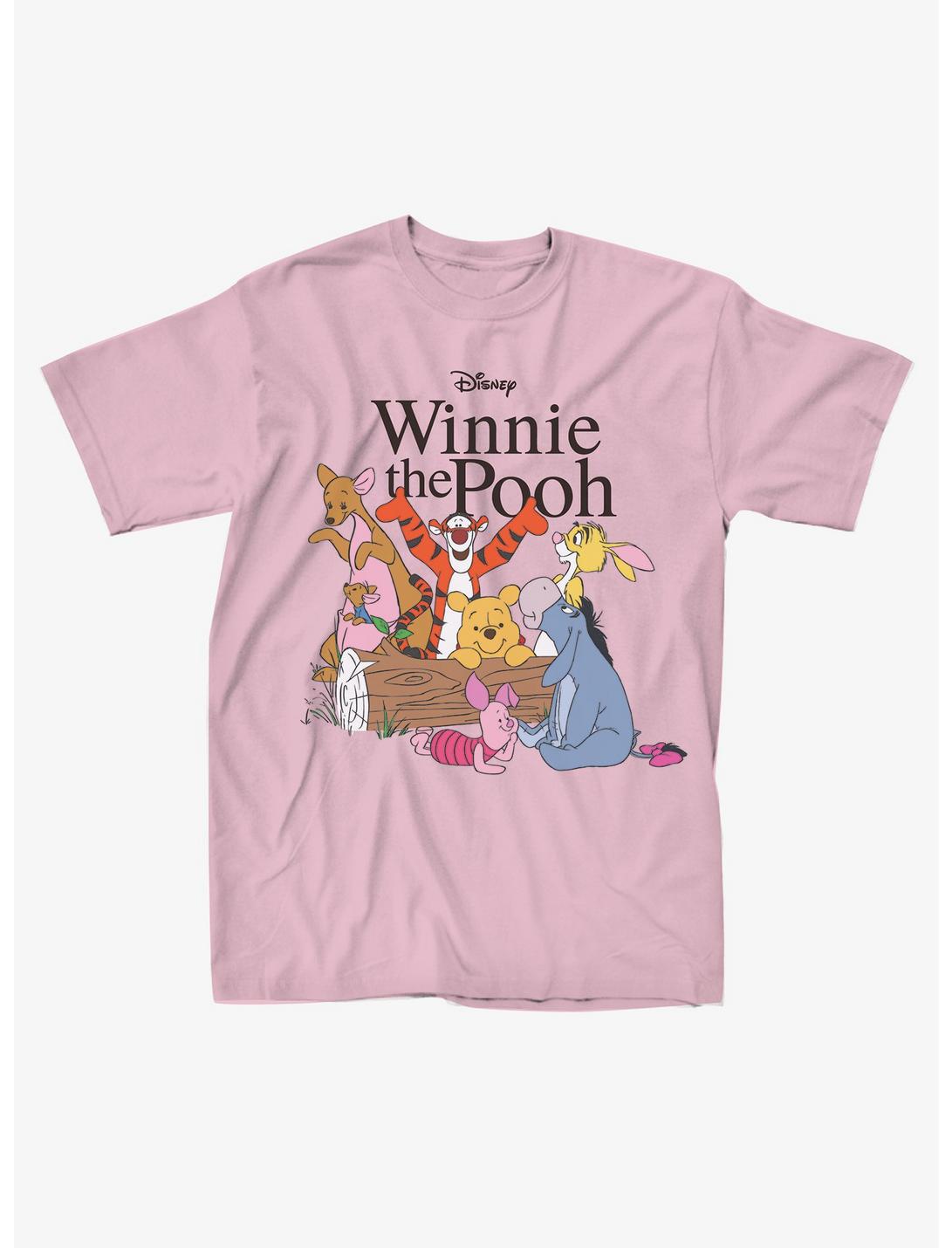 Disney Winnie The Pooh Group Pink Boyfriend Fit Girls T-Shirt, MULTI, hi-res
