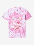 Hello Kitty And Friends Strawberry Milk Tie-Dye Boyfriend Fit Girls T-Shirt, MULTI, hi-res