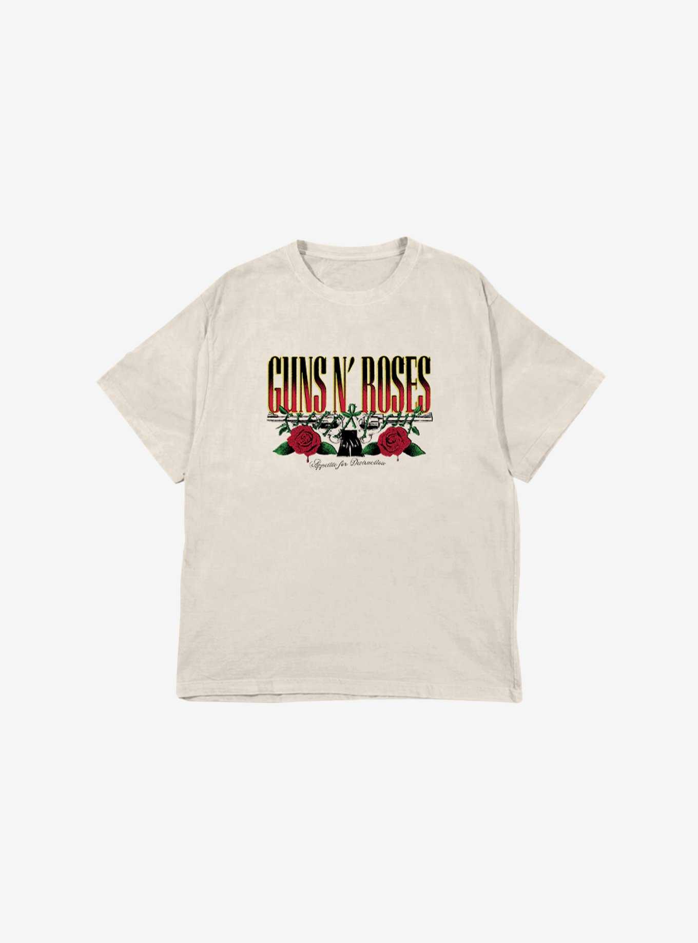Guns N' Roses Logo Boyfriend Fit Girls T-Shirt, , hi-res