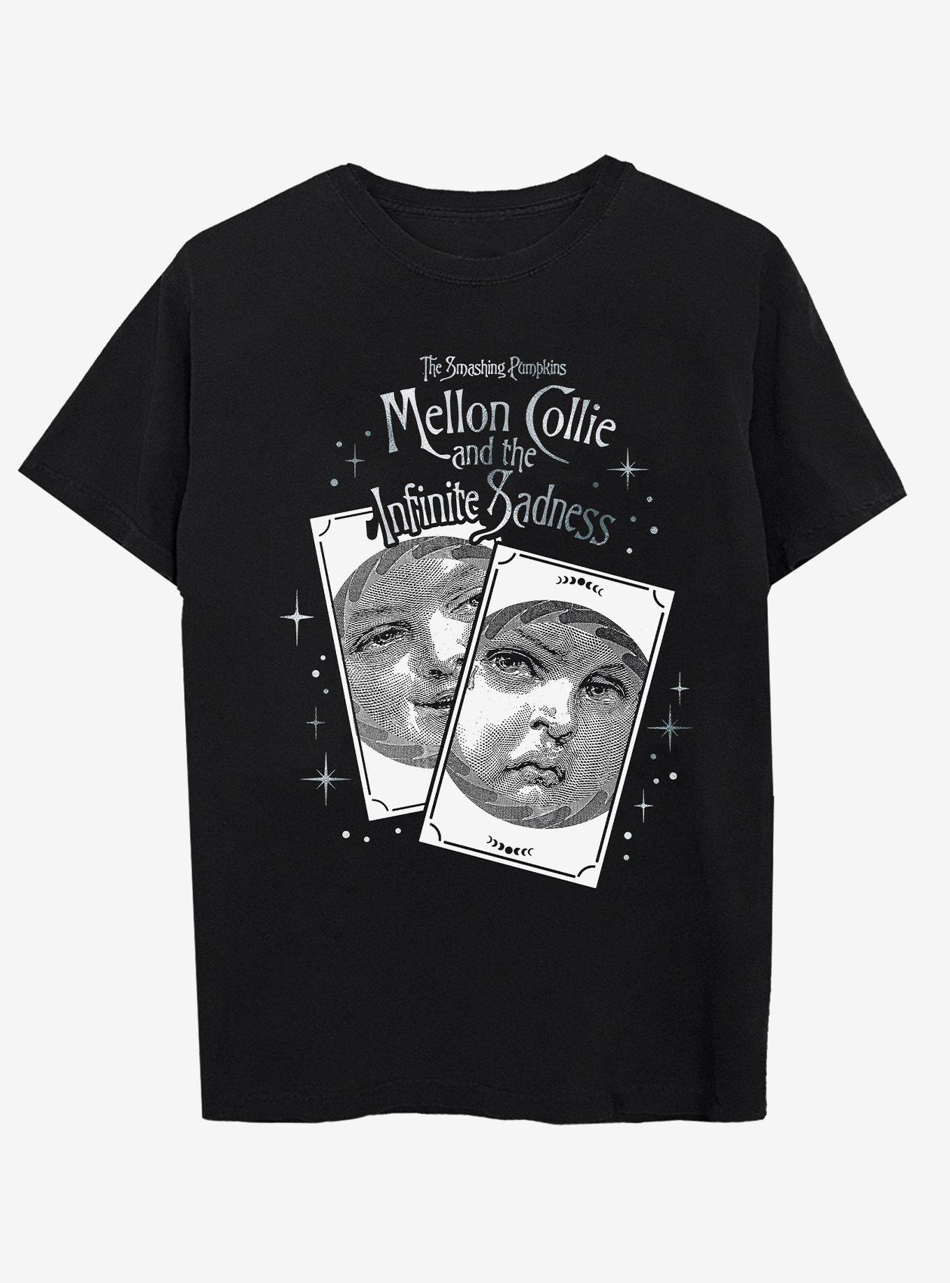 The Smashing Pumpkins Moon Boyfriend Fit Girls T-Shirt, BLACK, hi-res