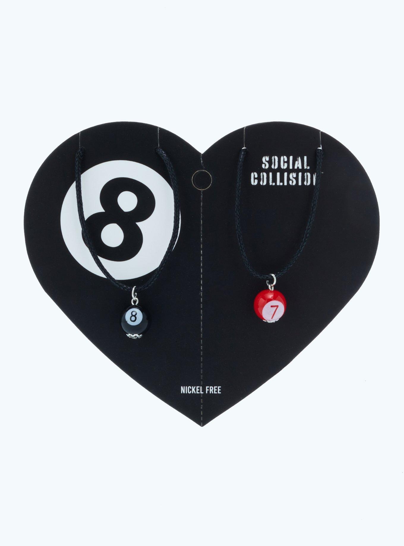 Social Collision® 8 & 7 Ball Best Friend Necklace Set, , hi-res