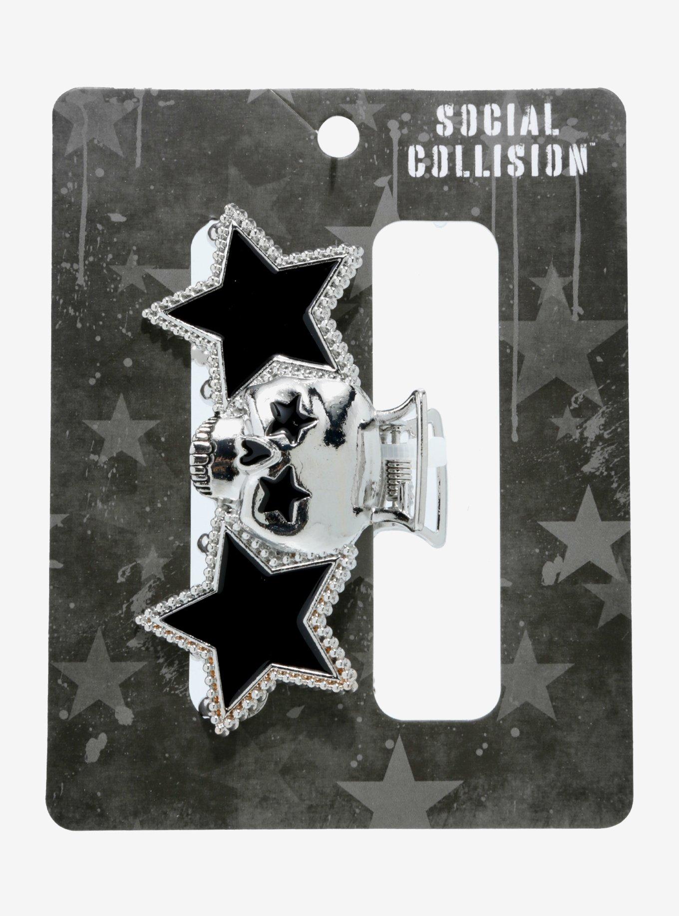 Social Collision® Skull Star Rhinestone Claw Hair Clip